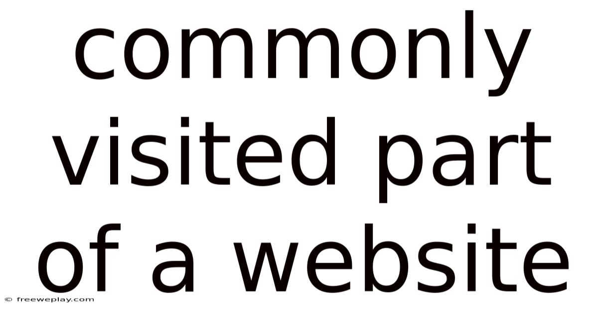 Commonly Visited Part Of A Website