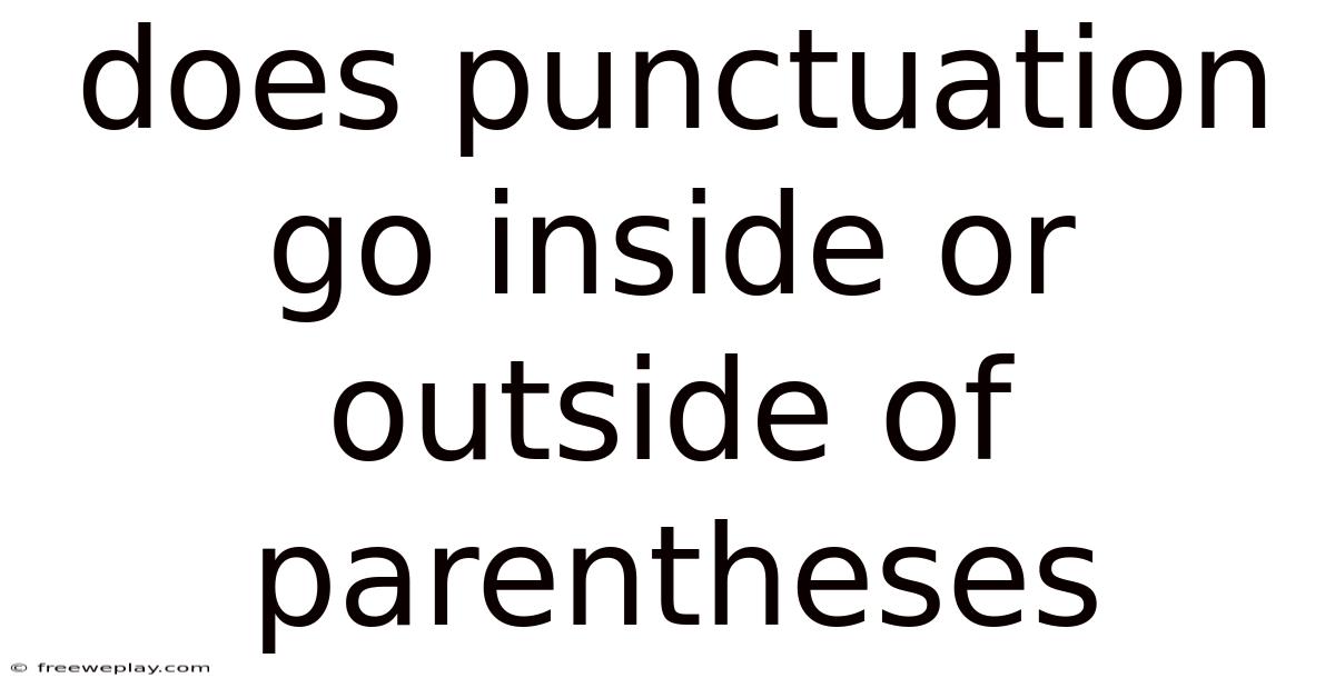 Does Punctuation Go Inside Or Outside Of Parentheses