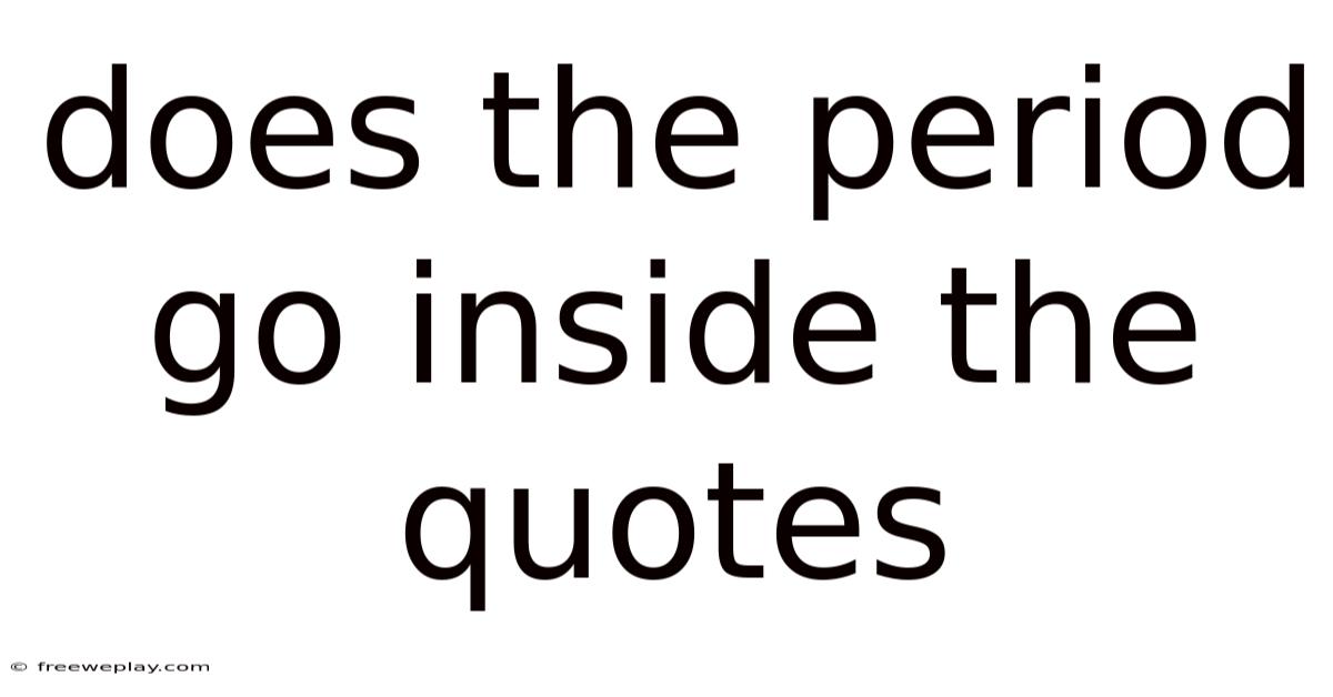 Does The Period Go Inside The Quotes