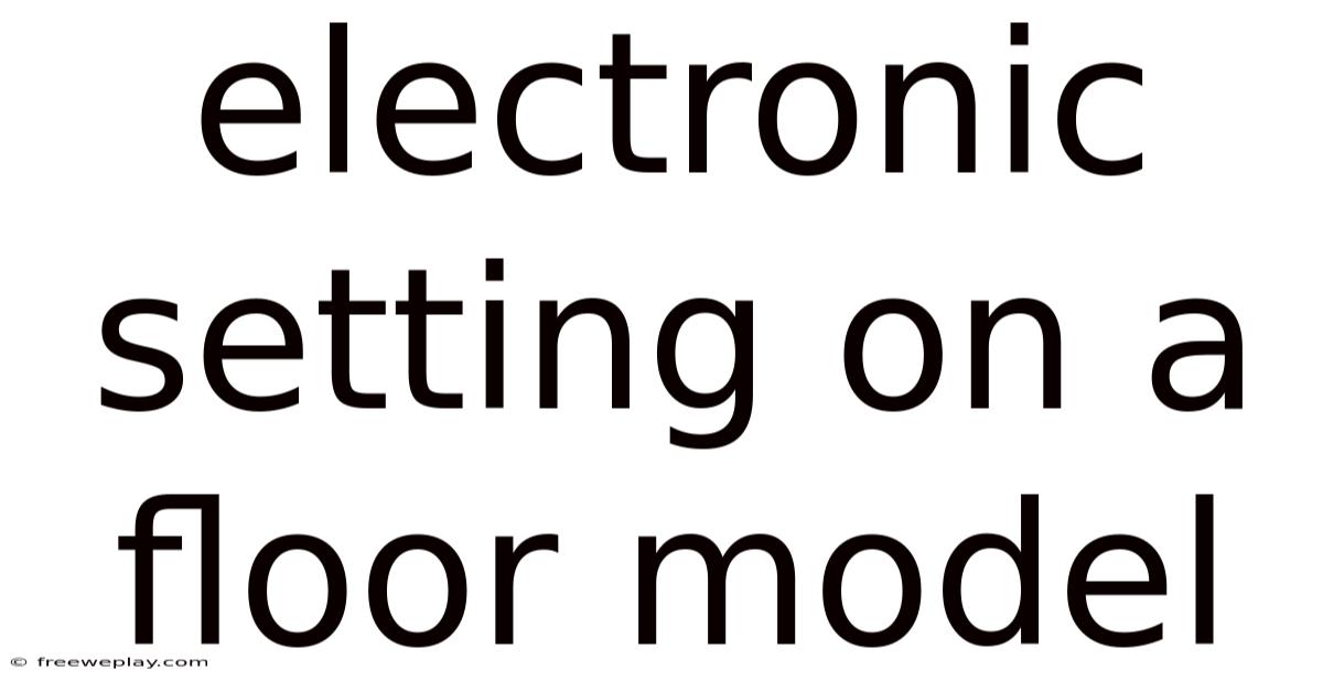 Electronic Setting On A Floor Model