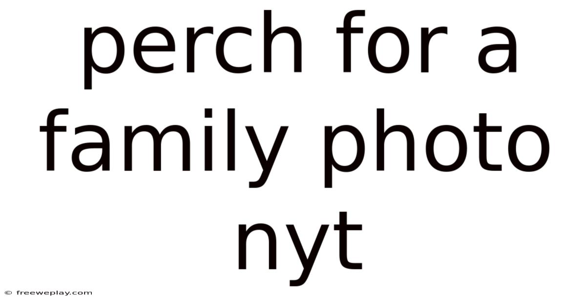 Perch For A Family Photo Nyt