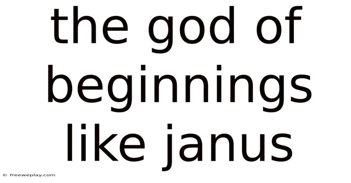 The God Of Beginnings Like Janus