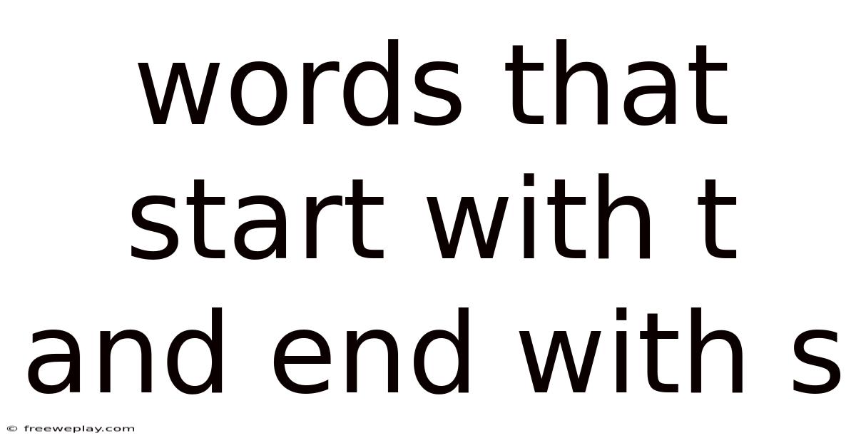 Words That Start With T And End With S
