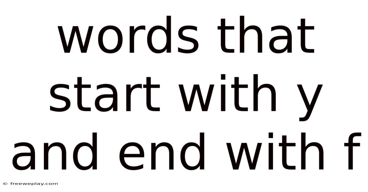 Words That Start With Y And End With F