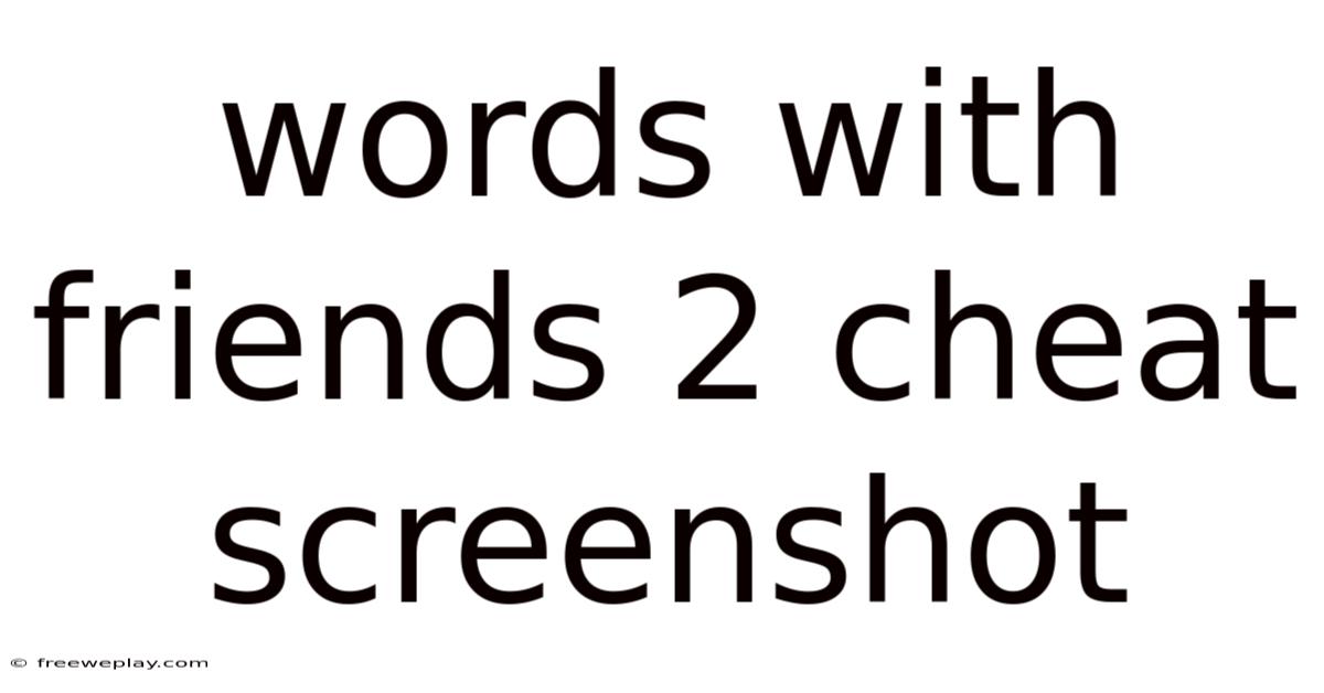 Words With Friends 2 Cheat Screenshot